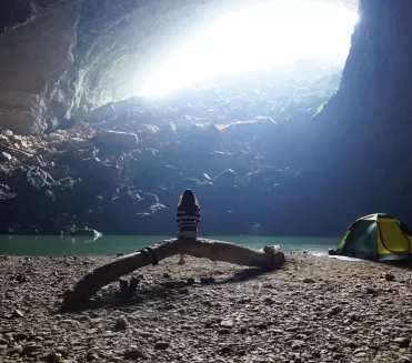 Listening to birds in Swallow Cave